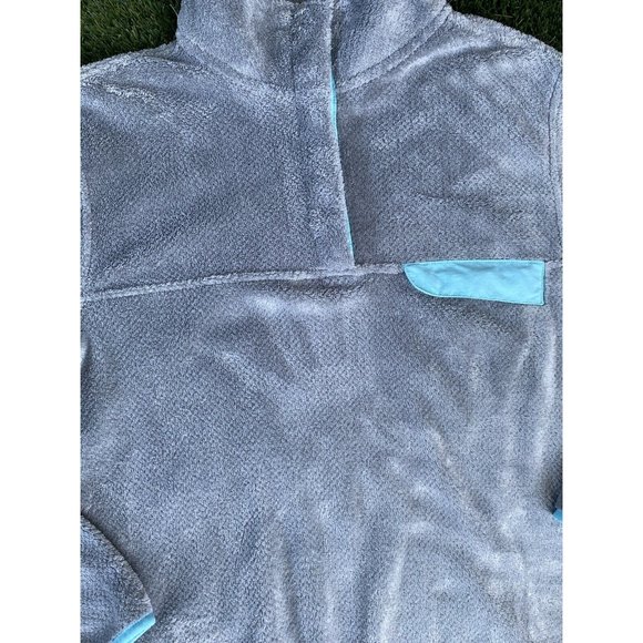 JACHS Cabin Sweater Pullover Womens Long Sleeve 1/4 Gray Fleece Medium Casual - Picture 4 of 8